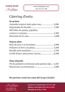 Càtering d'estiu Grup Cal Jafra