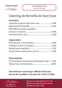 Càtering Fonda Sport revetlla Sant Joan