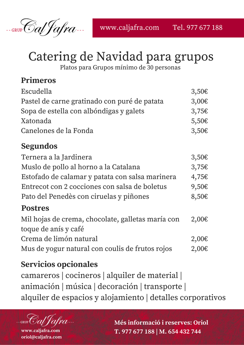 Catering de Navidad para empresas